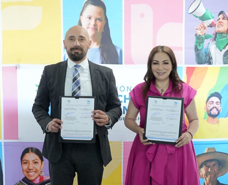 Concreta CODHEM convenio con la Comisión de Chihuahua para otorgar distintivo a empresas comprometidas con los DDHH