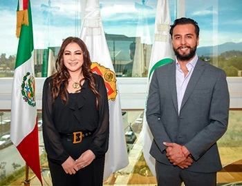 La presidenta de la Comisión de Derechos Humanos del Estado de México (Codhem), Myrna Araceli García Morón se reunió con el Consultor Ángel Sumano, CEO de Fractal Abogados.
