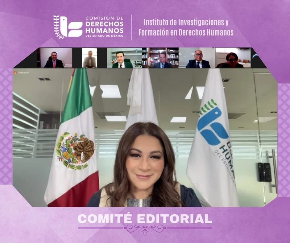 LA CODHEM IMPACTARÁ POSITIVAMENTE CON SUS PRODUCTOS EDITORIALES. Imagen de una sesión virtual del Comité Editorial, con la participación de personas integrantes y la aprobación del Plan Editorial Anual y los Criterios Editoriales 2022.